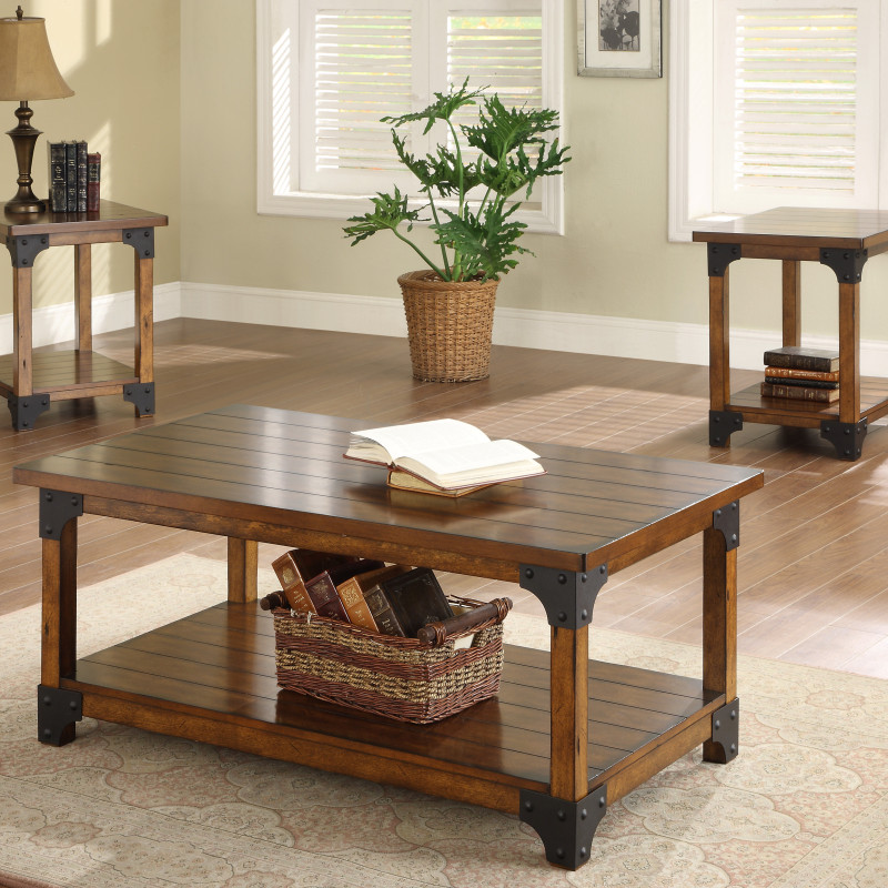 William Brown 3-Piece Coffee Table Set, Wood