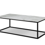 Adola Marble White Modern 3-Piece Coffee Nesting Table Set