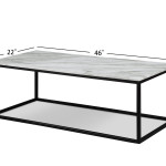 Adola Marble White Modern 3-Piece Coffee Nesting Table Set