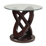 Cyclone Atomic Espresso And Glass End Oval Coffee Table