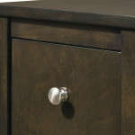 Issac Grey Walnut Chairside Table, Durable Hardwood Solids And Veneers in a Grey Walnut Finish