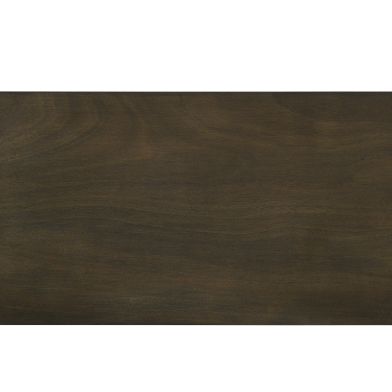 Issac Grey Walnut Chairside Table, Durable Hardwood Solids And Veneers in a Grey Walnut Finish