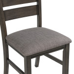 Bardstown Gray Modern Traditional Wood Fabric Seat Rectangular Dining Room Set