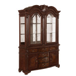 Neo Renaissance Brown Traditional Wood Veneers And Solids Formal Extendable Dining Room Set