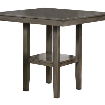 Tahoe Gray Modern Wood Square 5-Piece Counter Height Dining Room Set