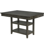 Nina Gray Counter Modern Traditional Wood Rectangular Height Set