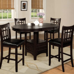 Hartwell Espresso Modern Wood Oval Extendable Counter Height Dining Room Set