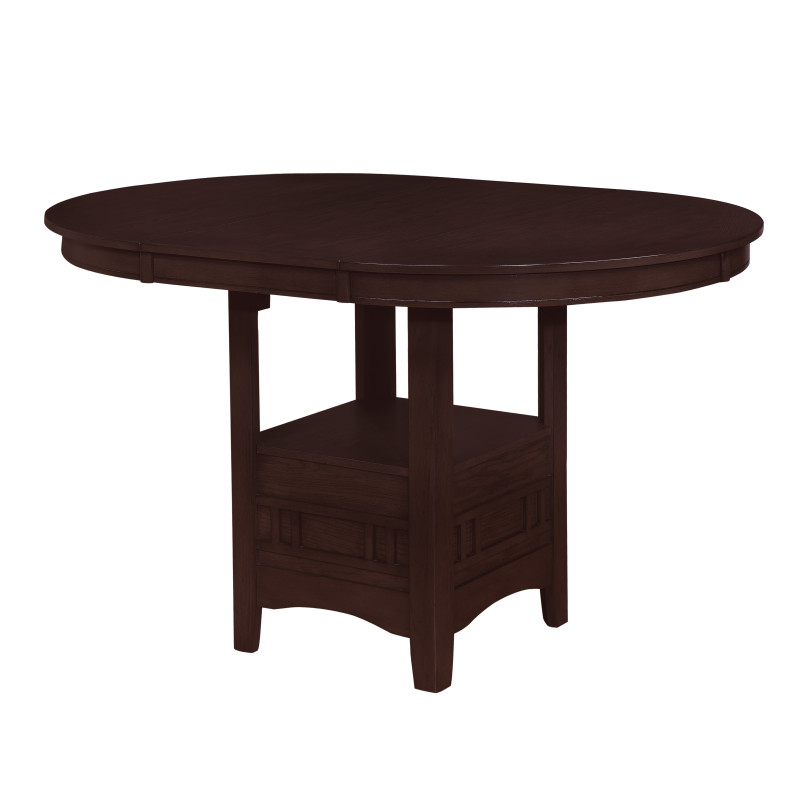 Hartwell Espresso Modern Wood Oval Extendable Counter Height Dining Room Set