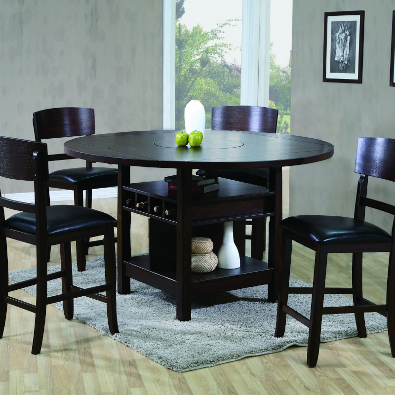 Conner Chalk-Gray Modern Wood Oval Counter Height Dining Room Set