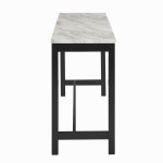 Lennon Black Crystal Console Table, Sleek Wooden Construction And Understated Black Finish