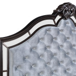 Bankston Dark Brown Fabric Upholstered Tufted Sleigh Bedroom Set