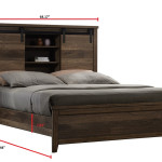 Calhoun Brown Modern Sleek Contemporary Bookcase Panel Bedroom Set