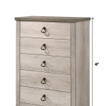 Patterson Driftwood Finish Solid Pine Wood Modern Rustic And Charm Panel Bedroom Set