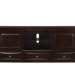 Emily Tv Stand Dark, Entertainment Cabinet, Media Console with Adjustable Shelves and Cable Management in Dark Finish