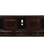 Emily Tv Stand Dark, Entertainment Cabinet, Media Console with Adjustable Shelves and Cable Management in Dark Finish