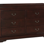 Louis Philip Cherry Wood Sleigh Bedroom Set