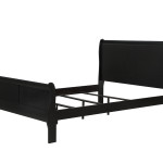 Louis Philip Black Modern Wooden Sleigh Bedroom Set