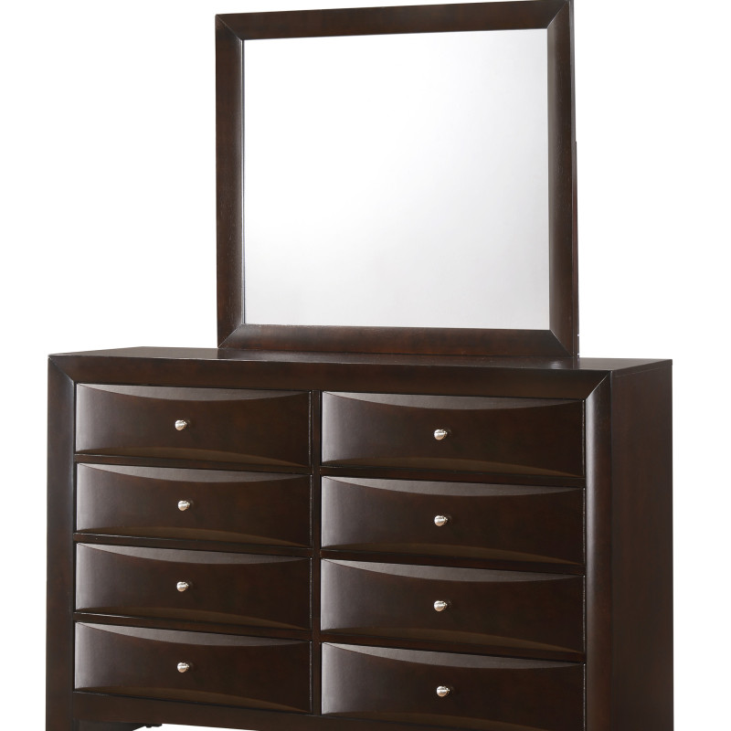 Emily Dark Cherry Modern Transitional Wood Storage Platform Bedroom Set