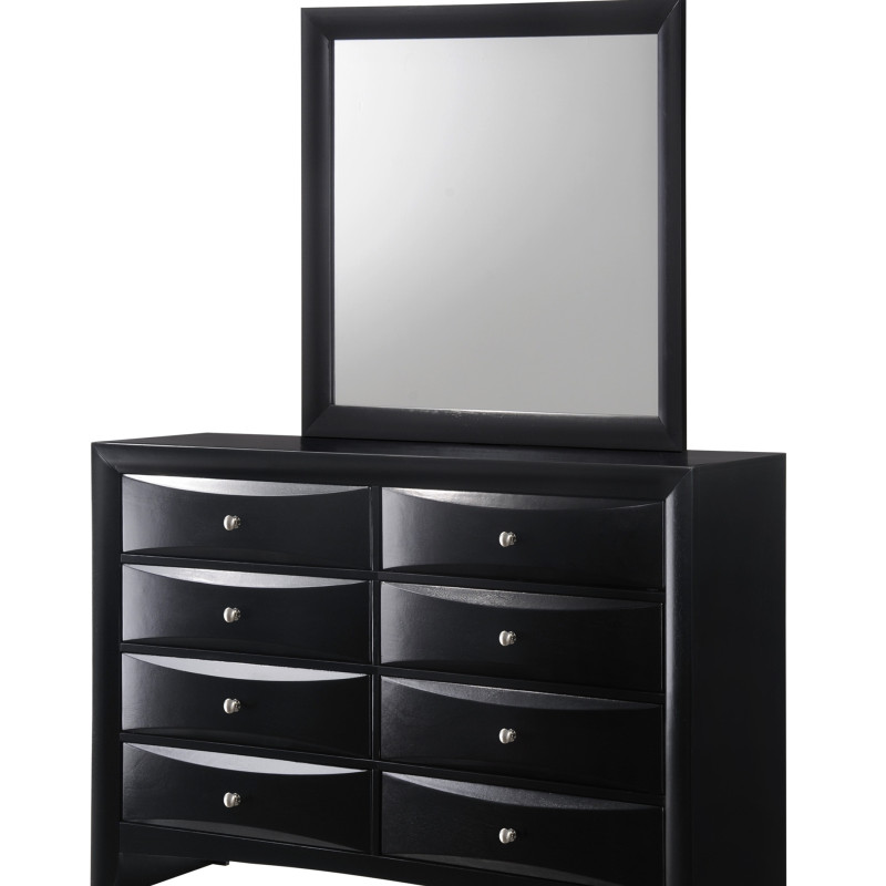 Emily Black Modern Transitional Wood Storage Platform Bedroom Set