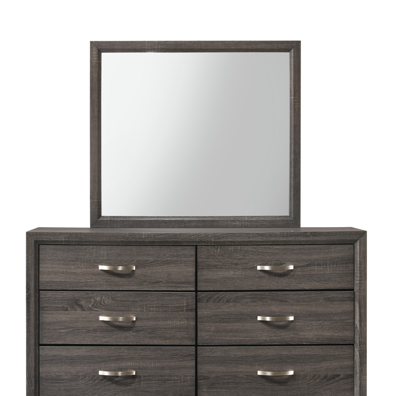 Akerson Gray Finish Wood Modern Rustic And Charm Panel Bedroom Set