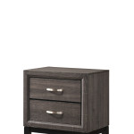 Akerson Gray Finish Wood Modern Rustic And Charm Panel Bedroom Set