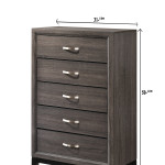 Akerson Gray Finish Wood Modern Rustic And Charm Panel Bedroom Set