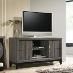 Akerson Gray Finish Wood Modern Rustic And Charm Panel Bedroom Set