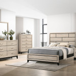 Akerson Driftwood Finish Wood Modern Rustic And Charm Panel Bedroom Set