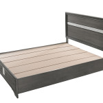 Regata Gray/Silver Sleek And Modern, Wood Storage Platform Bedroom Set