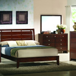 Evan Cherry Finish Classic And Modern, Cherry Wood Panel Bedroom Set