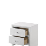 Evan White Finish Modern Sleigh Bedroom Set