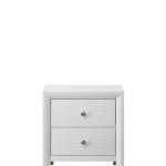 Evan White Finish Modern Sleigh Bedroom Set