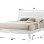 Evan White Finish Modern Sleigh Bedroom Set