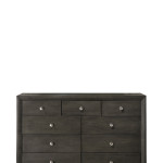 Evan Gray Finish Contemporary Modern Wood Upholstered Panel Bedroom Set