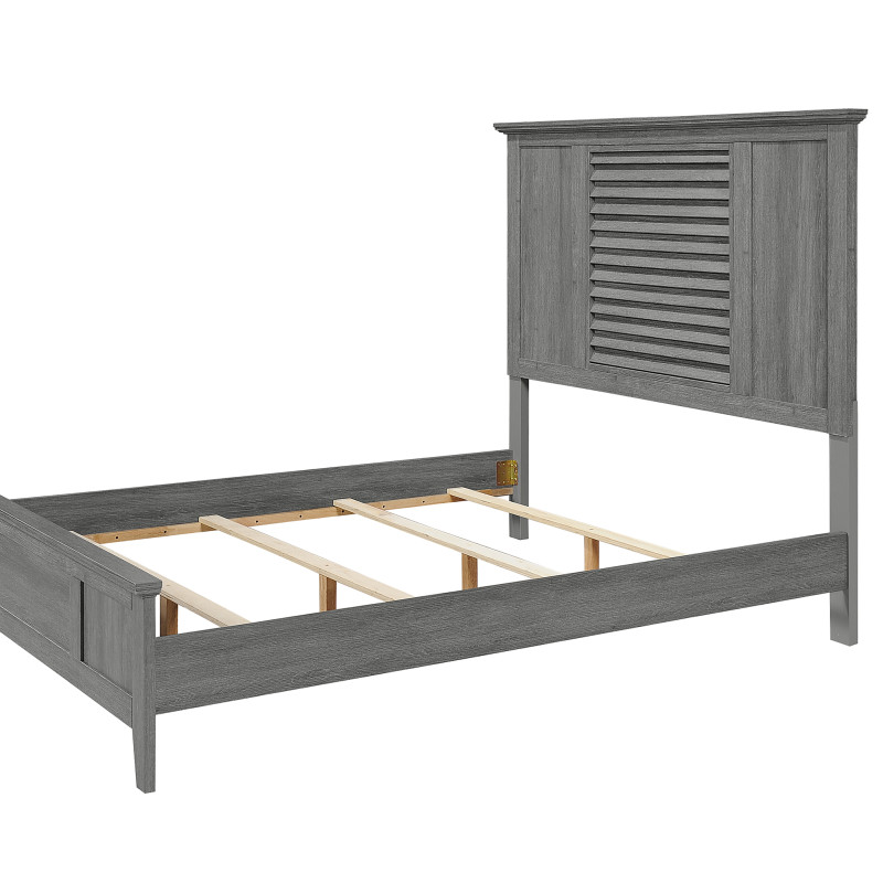 Sarter Gray Finish Modern Contemporary Wood Panel Bedroom Set