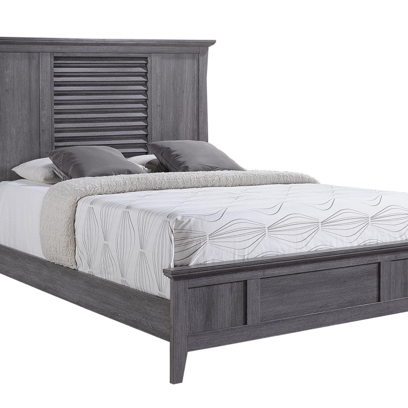 Sarter Gray Finish Modern Contemporary Wood Panel Bedroom Set