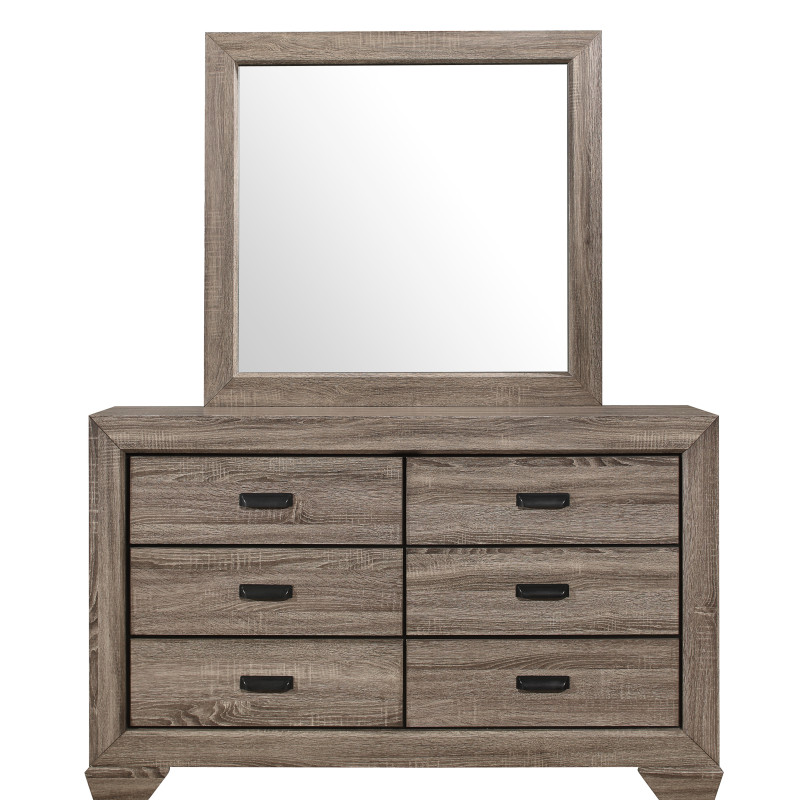 Farrow Grayish Brown Modern Contemporary Wood Panel Bedroom Set