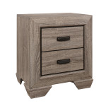 Farrow Grayish Brown Modern Contemporary Wood Panel Bedroom Set