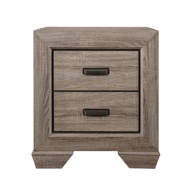 Farrow Grayish Brown Modern Contemporary Wood Panel Bedroom Set