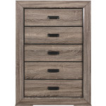 Farrow Grayish Brown Modern Contemporary Wood Panel Bedroom Set