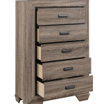 Farrow Grayish Brown Modern Contemporary Wood Panel Bedroom Set