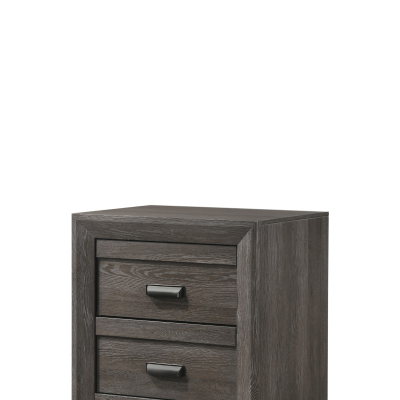 Adelaide Brown Finish Classic And Modern Contemporary Wood Panel Bedroom Set