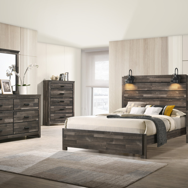 Carter Brown Classic, Sleek And Modern, Wood Platform Bedroom Set