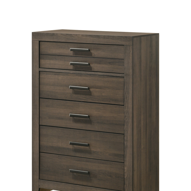 Marley Brown Finish Sleek And Modern Wood Platform Bedroom Set