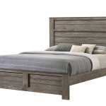 Bateson Brown Finish Sleek And Modern Natural Hardwood Grain Panel Bedroom Set