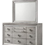 Vail Gray Finish Contemporary LED Upholstered Wood Panel Bedroom Set