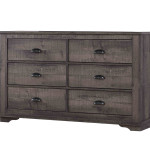 Coralee Gray Sleek And Modern Driftwood Upholstered Sleigh Bedroom Set