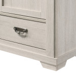 Leighton Tv Stand, Ample Storage With Two Open Compartments, Wooden Doors, Adorned With Metal Pull Handles, Bracket feet