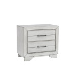 White Sands Chalk Contemporary Solid And Veneers Wood Platform Bedroom Set