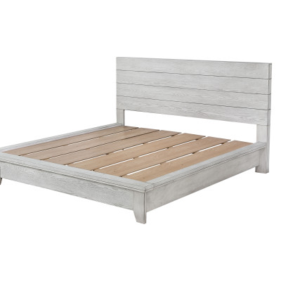 White Sands Chalk Contemporary Solid And Veneers Wood Platform Bedroom Set